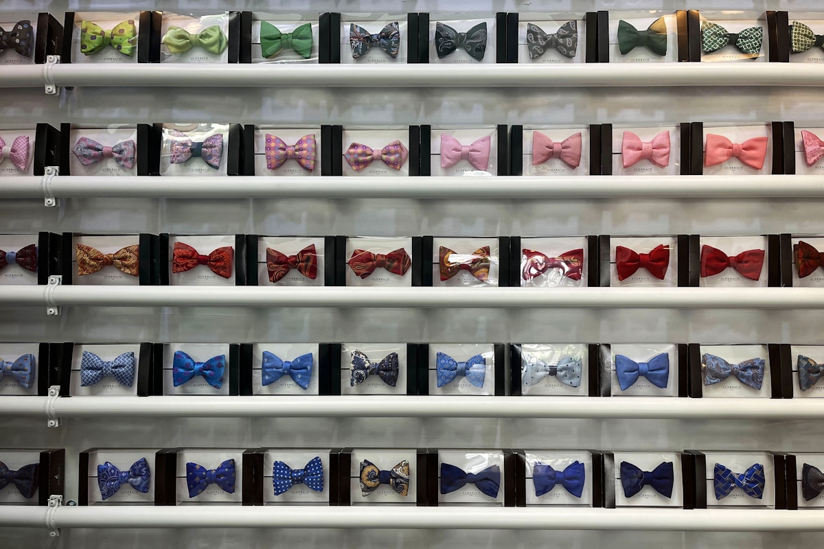 Formal bow ties in multiple colours