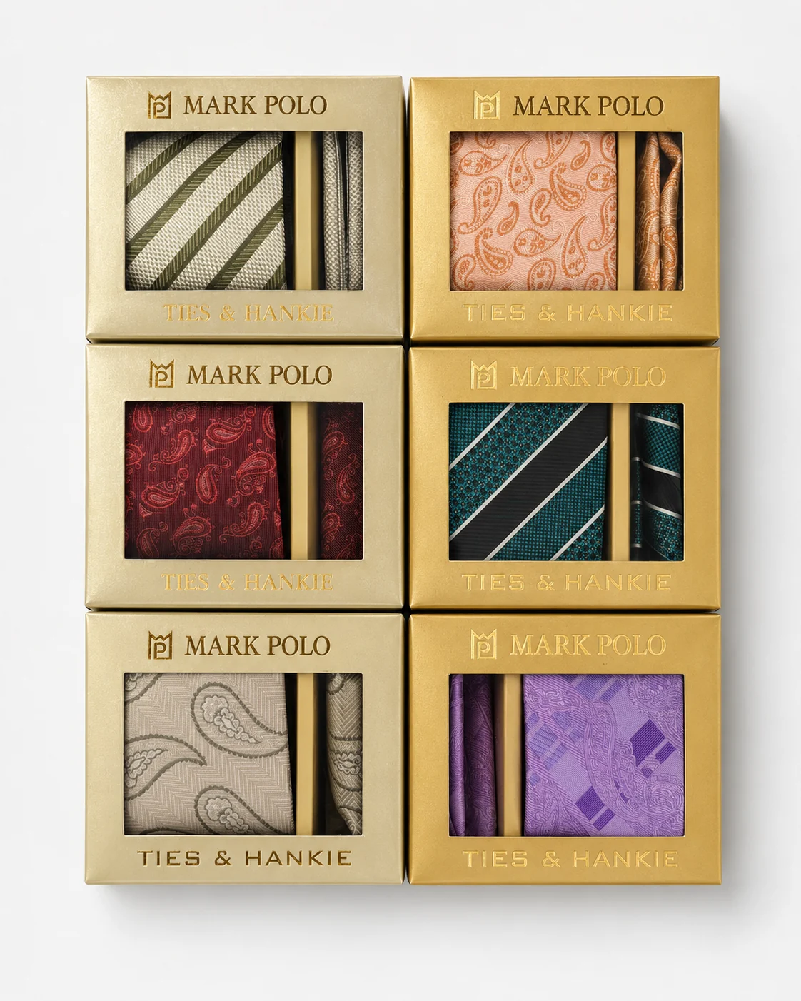 Premium tie and hankie gift set collection